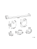 Beliani 6-tlg Badaccessoires Set POCONE in Silber