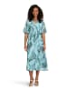 BETTY & CO Chiffonkleid mit Flügelärmeln in Petrol/Mint