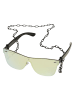 Urban Classics Glasses in black/gold mirror