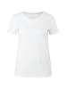 QS T-Shirt kurzarm in Weiß