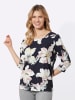 Sieh an! 3/4-Arm-Shirt in marine-kalkmint-bedruckt