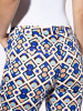 Heine Druck-Hose in weiß-royalblau-bedruckt