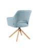 DUBI Möbel 2er-Set: Drehstuhl Mika-Lara in Hellblau - (B)60 x (H)87 x  (T)65 cm