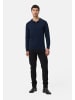 CASH-MERE.CH Poloshirt Langarm in Navy Blau