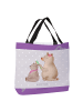 Mr. & Mrs. Panda Totebag Bär Kind ohne Spruch in Grau Pastell