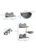 Pawhut Kletterwand Set Grau Spanplatte