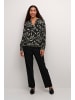 Kaffe Langarm-Bluse KAditte Regular fit in Black/Sand Painted Flower