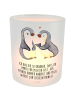 Mr. & Mrs. Panda DekoLight Pinguine trösten mit Spruch in Transparent
