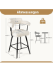 COSTWAY Barhocker 2er Set in Beige