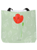 Mr. & Mrs. Panda Reisetasche Blume Mohnblume ohne Spruch in Blattgrün