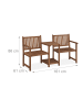 relaxdays Gartenbank in Braun - (B)161 x (H)86 x (T)61 cm