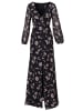 Adrianna Papell Langes Kleid Print Chiffon Long Dress in Navy/Blush