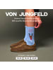 von Jungfeld Tennissocken Set mit Weihnachtsmotiven in Baby Blue & Rudolph