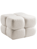 Beliani Pouf CALIENTE in Weiß - (W) 60 x (H) 44 x (L) 60 cm