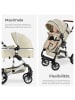 tectake Kombi-Kinderwagen Mats für 0 bis 36 Monate geeignet, Belastbarkeit 15 kg, grau/b
