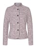 More & More Kurzblazer Stretch, schmale Form in striped jersey boucle berry rose