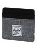 Herschel Charlie - Kreditkartenetui 4cc 10 cm RFID (black) in raven crosshatch