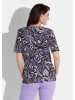 GOLDNER Kurzgröße:  Shirt in lila / schwarz / grau / gemustert