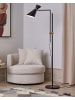 Beliani Stehleuchte MELAWI in Schwarz/Gold - (W) 57 x (H) 155 x (L) 30 cm