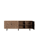 Giner y Colomer Handgefertigtes Sideboard aus Mangoholz mit 4 Türen 220 cm in Brown