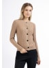 DreiMaster Klassik Damen Strickjacke Mit Knöpfen in Dunkelsand