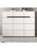 Inn.Furn Schuhkommode weiß, grau, Flurkommode 120 x 94 cm mit Soft-Close