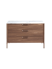 Angel Cerdá Kommode 7044 in Walnuss / Stahl / Weiß – (B)120 x (H)80 x (T)45 cm