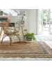 KADIMA DESIGN Jute-Teppich Naturfaser PLYM Geometrisch Boho Wohnzimmer in Braun-Grau