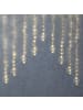 MARELIDA LED Lichtervorhang 9 leuchtende Schneeflocken auch für Außen 80x140cm