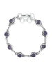 mantraroma 925er Silber - Armbänder (L) 20,5 cm mit Amethyst