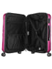 suitline 3er Kofferset Rollkoffer Hartschalen-Koffer Reisetrolleys TSA in Magenta
