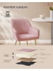 SONGMICS 2er-Set: Esszimmerstuhl in Pastellrosa - (B)62.5 x (H)85 x (T)60 cm