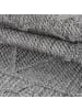 KADIMA DESIGN Teppich Outdoor Flachgewebe Berber-Muster Polypropylen Terrasse in Grau