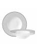 Seltmann Weiden 6er Set Suppenteller No Limits Moments in ø 23,7 cm in weiß-grau