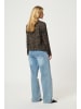 Kaffe Langarm-Bluse KAditte Regular fit in Brown/Black Flower Print