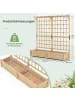 COSTWAY Blumenkasten mit Spalier & Dach 180x48x183cm in Beige