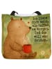 Mr. & Mrs. Panda Tote Bag Bär Morgenkaffee Design mit Spruch in Weiß