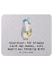 Mr. & Mrs. Panda Maus-Pad Elektriker Lichtbringer mit Spruch in Grau Pastell