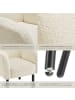 tectake Sessel Vänersborg, 72 x 71 x 92 cm, Bouclé creme/schwarz