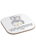 Mr. & Mrs. Panda Untersetzer Glas Pinguine Kuscheln mit Spruch in Weiß