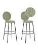 Beliani 2-tlg Barhocker EMERY in Grün/Schwarz