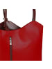 Toscanto Toscanto Schultertasche, Rucksack Leder rot, schwarz ca. 28cm