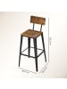 VASAGLE 2er-Set: Barhocker Barnet-old in Vintagebraun - (B)50.5 x (H)102.2 x (T)45.4 cm