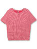sheego Kurzarmshirt in magenta-gemustert
