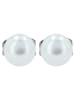 Adeliás Damen Ohrringe – Ohrstecker aus Edelstahl mit Perle in silber