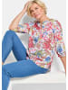GOLDNER Schlupfbluse mit floralem Muster in bunt / gemustert