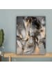 MuchoWow Leinwand bilder Abstrakte Kunst gold grau (BxH)