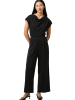 Zero  Jumpsuit mit Wasserfallausschnitt in Black Beauty