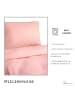 COFI 1453 Mikrofaser-Bettwäsche 135 x 200 cm mit verdecktem Reißverschluss in Rosa