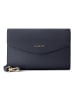 Lazarotti Bologna Leather Clutch Tasche Leder 23 cm in navy